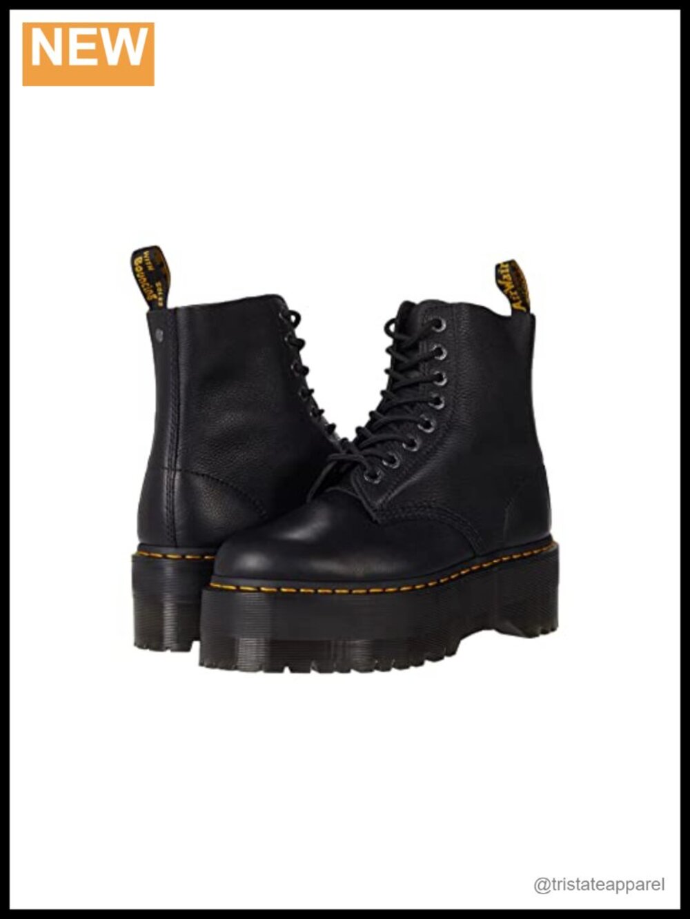 Combat Boots High Platform Leather Ankle Bootie Lace Up